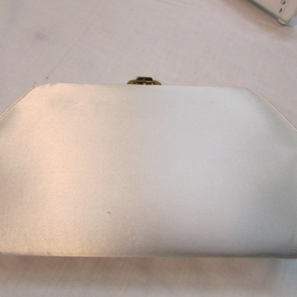 Silk Light Gold Evening Clutch/Shoulder Bag
